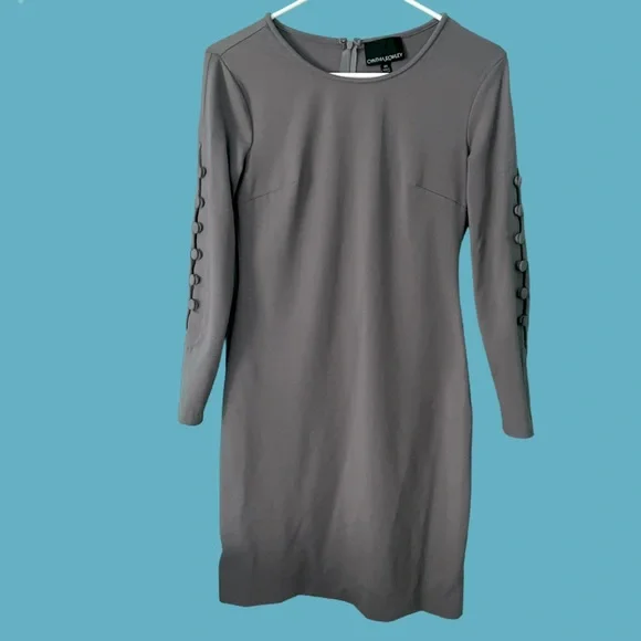 long sleeve ribbed dress mini Ribbed Modal Long-Sleeve Draped Mini Dress in Black - M